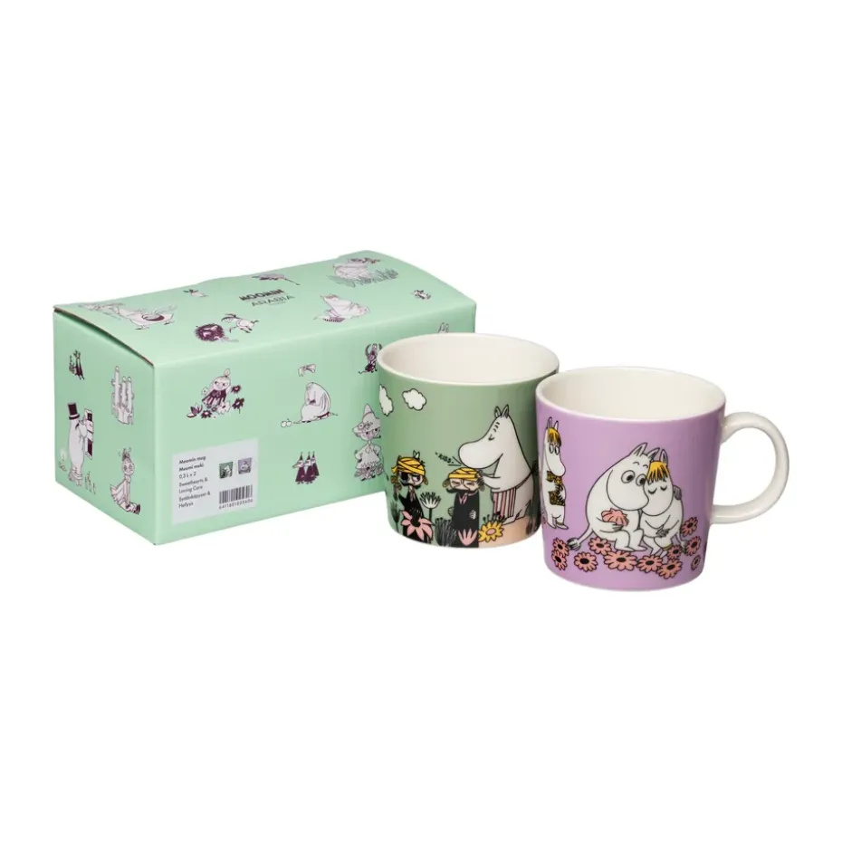 Set de 2 mugs Moomin Förälskade & Omtanke, 30 cl