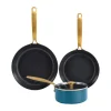 Set de casseroles et poêles Combekk Element, 4 pièces, Ocean Blue