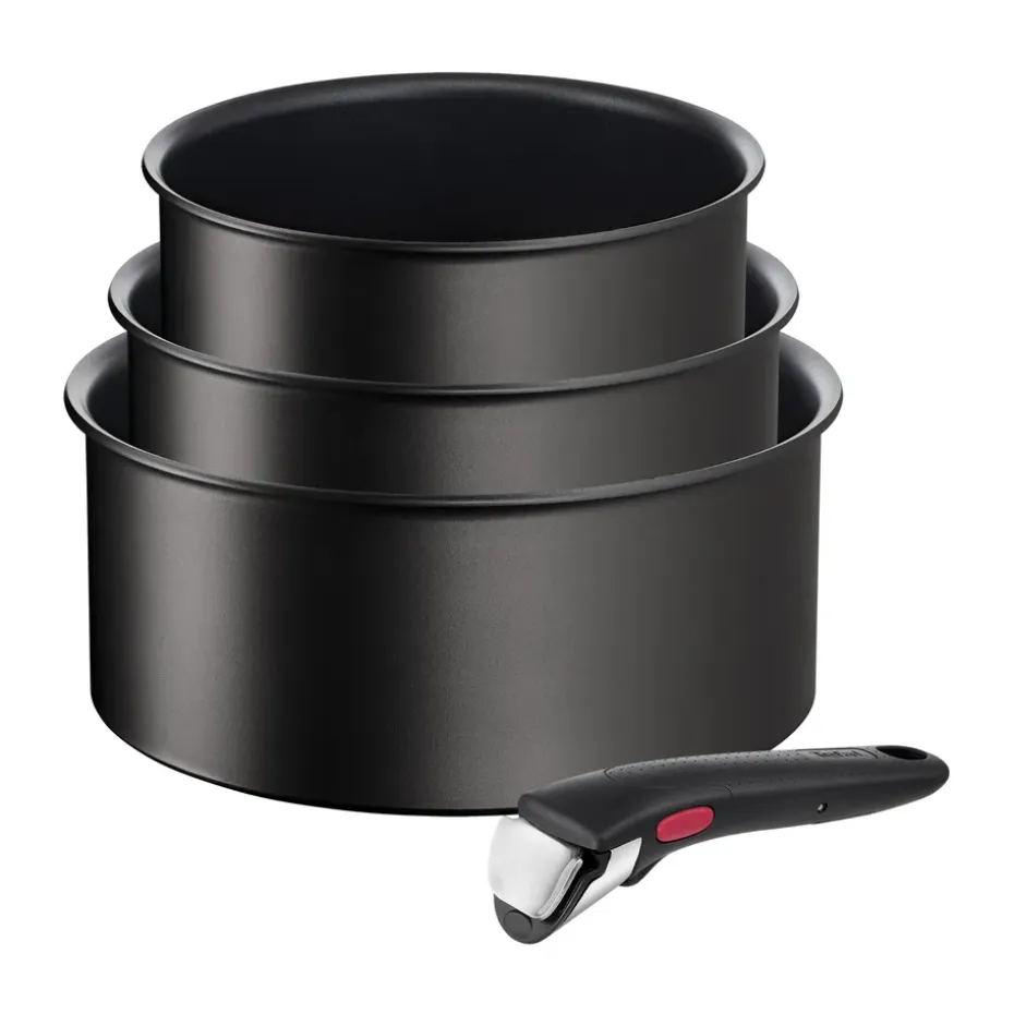 Set de casseroles Ingenio Unlimited 4 pièces, Noir