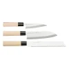 Set de couteaux Satake Houcho 3 pièces, Hi Carbon Steel