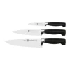 Set de couteaux Zwilling Four Star 3 pièces, Noir-acier inoxydable