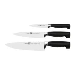 Set de couteaux Zwilling Four Star 3 pièces, Noir-acier inoxydable