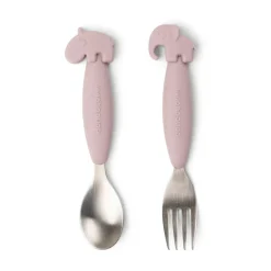 Set de couverts Easy-grip Deer Friends 2 pièces, Poudre