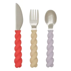 Set de couverts pour enfant Mellow, 3 pièces, Lavender-Vanilla-CherryRed
