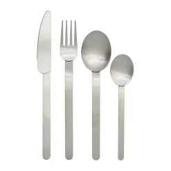 Set de couverts Stelo, 4 pièces, Brushed Stainless Steel