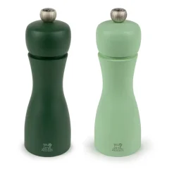 Set de moulins à sel et à poivre Tahiti Water 15 cm, Moss & mint