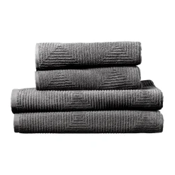 Set de serviettes R33 Kirkeby 4 pièces, Granite gray
