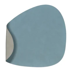 Set de table Nupo curve réversible L 1 pièce, bleu clair-gris clair
