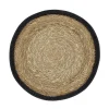 Set de table rond Emil, naturel-noir