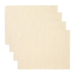 Set de table Uni 35x46 cm, lot de 4, Beige crémeux