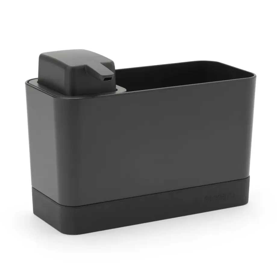 Set d'organisateur d'évier avec distributeur de savon Brabantia, Gris foncé