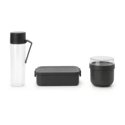 Set petit-déjeune et lunch 3 pièces Make & Take, Gris foncé
