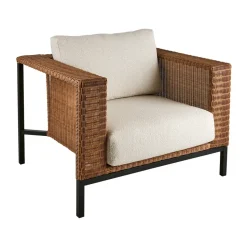 Shell fauteuil lounge, Teddy rice-noir
