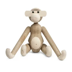 Singe en bois Kay Bojesen petit, chêne non traité et érable