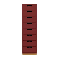 Snö commode 8 tiroirs, Brown red