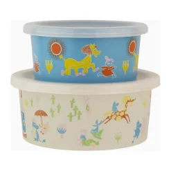 Snackbox Mumin 80 2 pièces, Beige-bleu