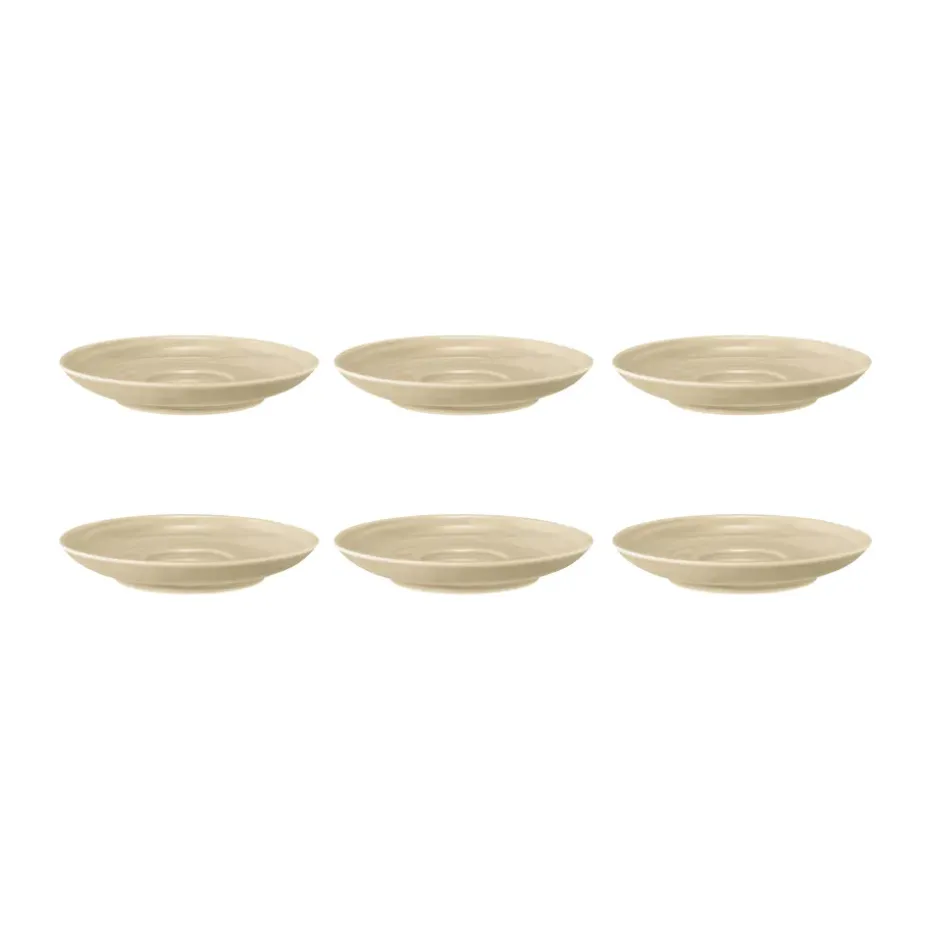 Soucoupe à café Terra Ø 12 cm, lot de 6, Sand Beige