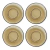 Soucoupe de tasse à café 70's glassware Ø 10,6 cm, lot de 4, Mud brown