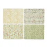 Sous-assiettes Morris & Co Simpley mixed Lot de 4, Fruit, Willow, Strawberry Thief, Marigold