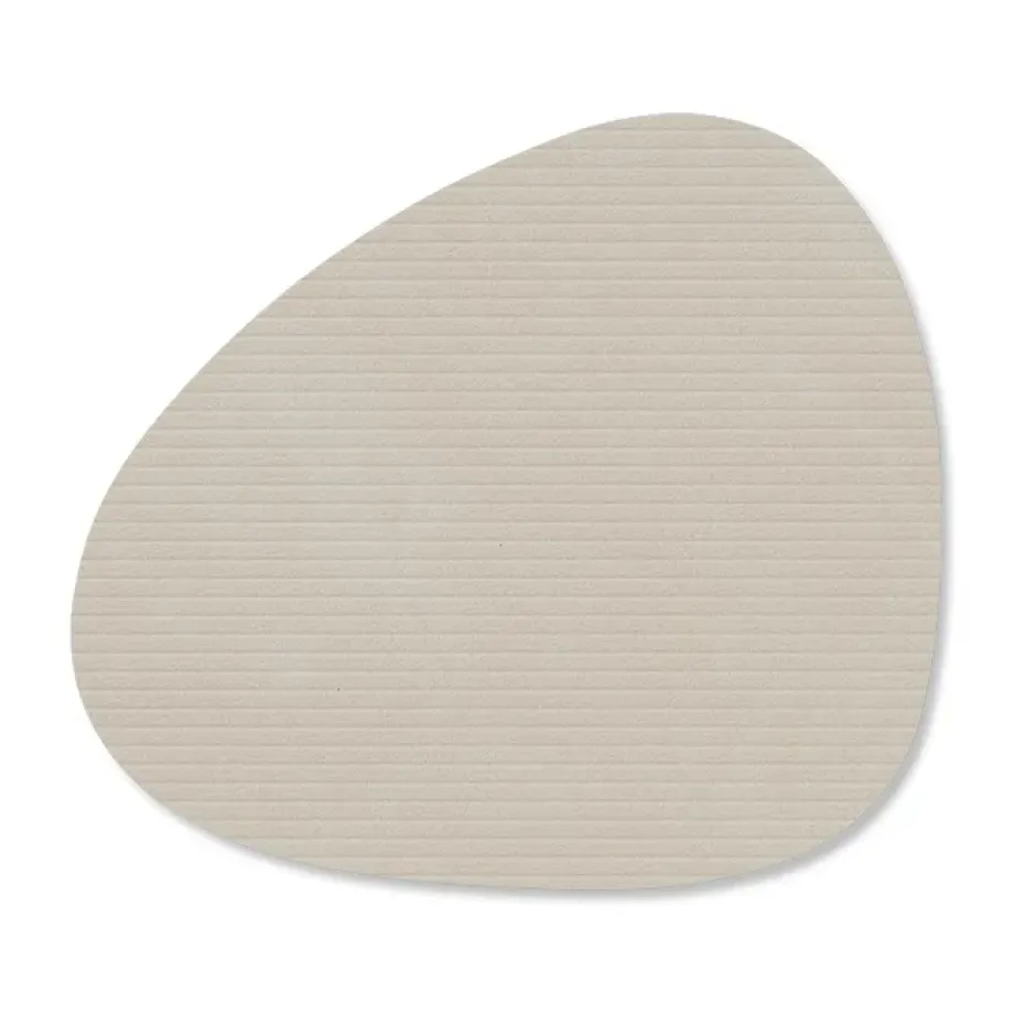 Sous-verre Corduroy curve, Oyster White
