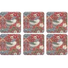 Sous-verre Strawberry Thief lot de 6, Rouge