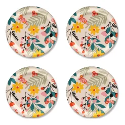Sous-verres Flower Ø11 cm lot de 4, Pink