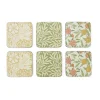 Sous-verres Morris & Co Simpley mixed Lot de 6, Fruit, Willow, Marigold