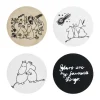Sous-verres Mumin 80 Ø11 cm, lot de 4, Multi