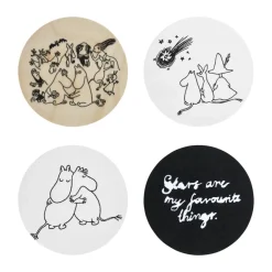 Sous-verres Mumin 80 Ø11 cm, lot de 4, Multi