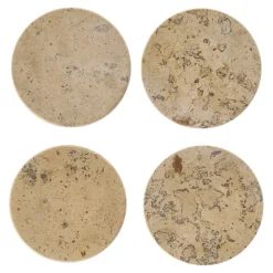 Sous-verres Ridge Ø10 cm 4 pièces, Marbre