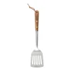 Spatule ajourée en acier inoxydable 36 cm, Hêtre