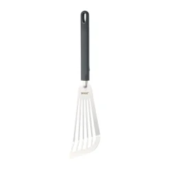 Spatule Saira 33×8,5×1,8 cm, Acier inoxydable-poignée en silicone grise