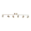 Spot plafonnier Correct 6 124 cm, Or