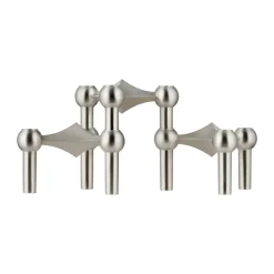STOFF Nagel bougeoir lot de 3, Chrome brossé