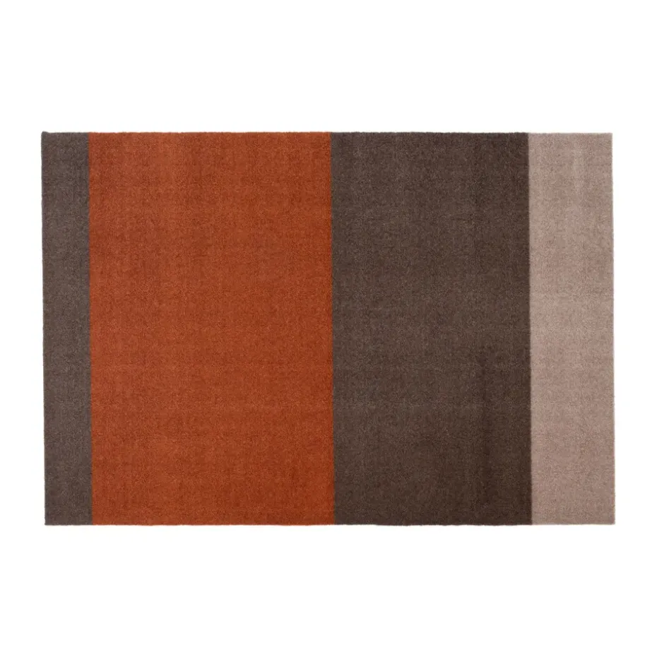 Stripes by tica tapis de couloir horizontal, Brown-terracotta, 90x130 cm