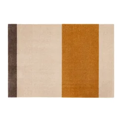 Stripes by tica tapis de couloir horizontal, Ivory-dijon-brown, 90x130 cm
