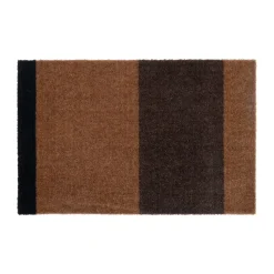 Stripes paillasson horizontal, Cognac-dark brown-black, 40x60 cm