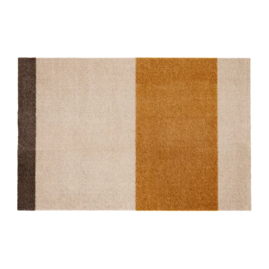 Stripes paillasson horizontal, Ivory-dijon-brown, 60x90 cm