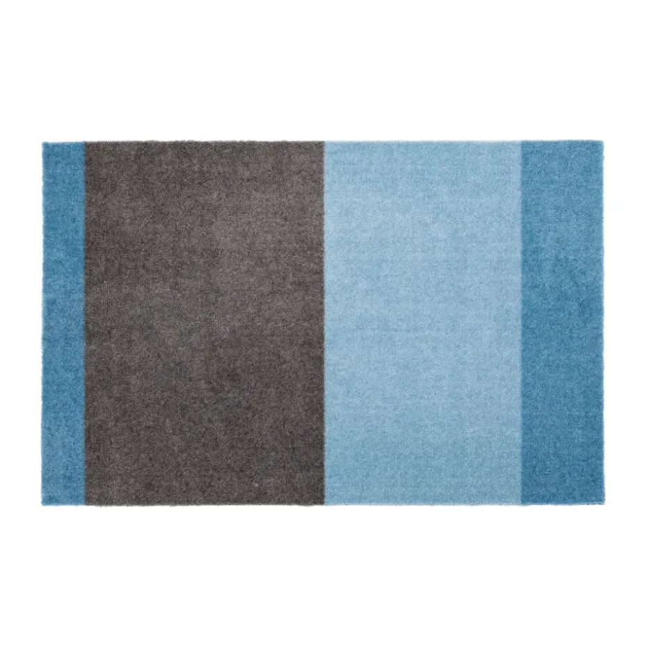 Stripes paillasson horizontal, Blue-steel grey, 60x90 cm