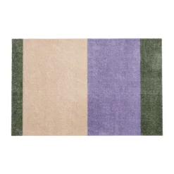 Stripes paillasson horizontal, Lilac-ivory-green, 60x90 cm