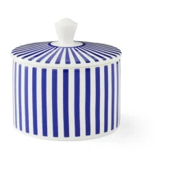 Sucrier avec couvercle Steccato 29 cl, Bleu-blanc