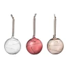 Sun Ball Ø8 cm, 3 pièces, Transparent-bruyère-lin