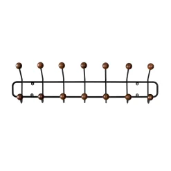 Support à vêtements Bill Horizontal S, Noir-marron foncé
