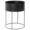 Support Ferm Living Plant Box rond, noir