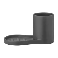 Support pour brosse vaisselle et savon Piro, Noir