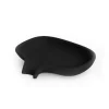 Support pour savon avec égouttoir silicone, Noir