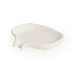 Support pour savon avec égouttoir silicone, Blanc