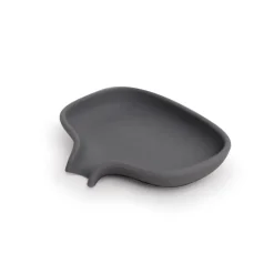 Support pour savon avec égouttoir silicone, Gris graphite