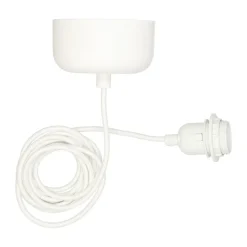 Suspension de plafond avec câble de 250 cm, Blanc