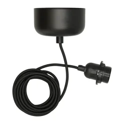 Suspension de plafond avec câble de 250 cm, Noir